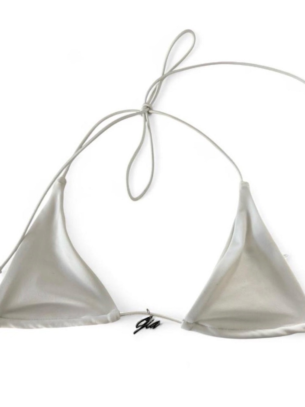 Triangle String Bikini Top in White
